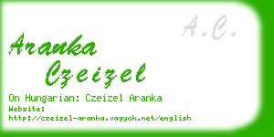 aranka czeizel business card